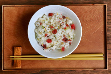 炊き込みご飯/梅とジャコ