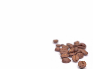 Roasted coffee beans.(with free space for text)