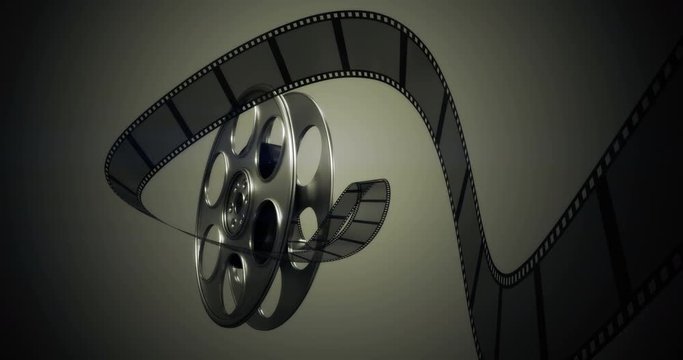 Film rolling out of a film reel