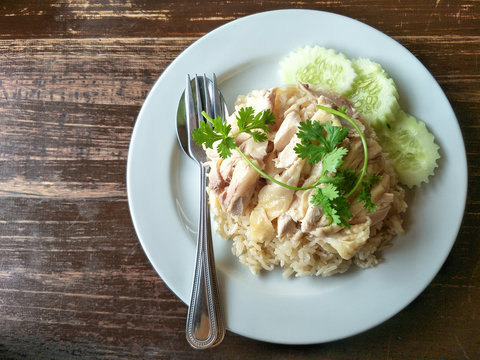 Boiled Chicken over Rice
