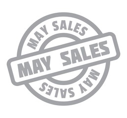 May Sales rubber stamp. Grunge design with dust scratches. Effects can be easily removed for a clean, crisp look. Color is easily changed.