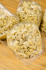 Dumpling in plastic foil