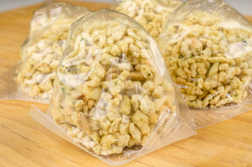 Dumpling in plastic foil