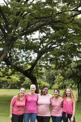 Obraz premium Women Breast Cancer Support Charity Concept