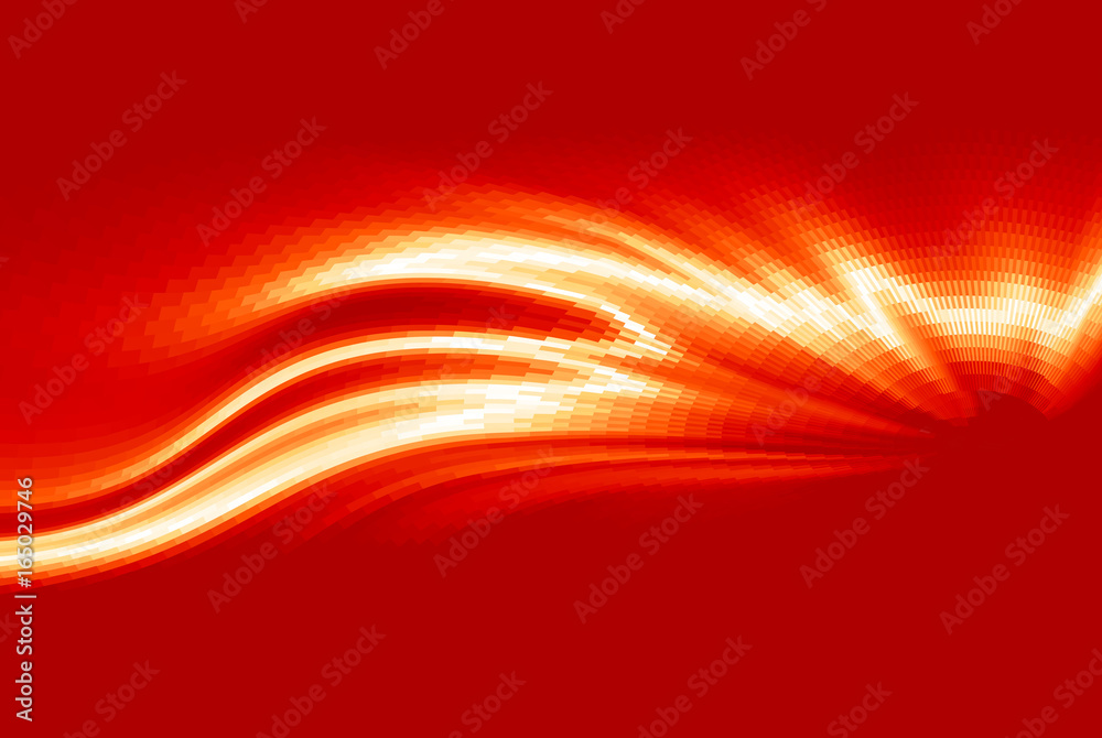 Wall mural fire flame. abstract vector wave background