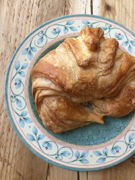 Croissant on a plate