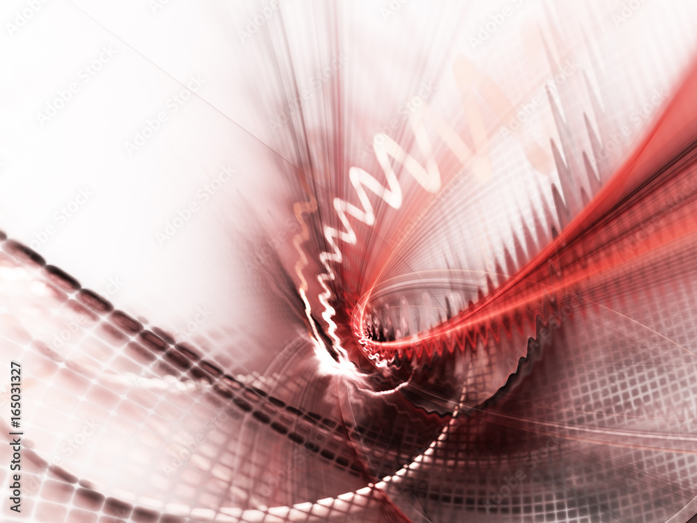 Fototapete abstract red background element. grids and curves series. fractal graphics. composition of net shape