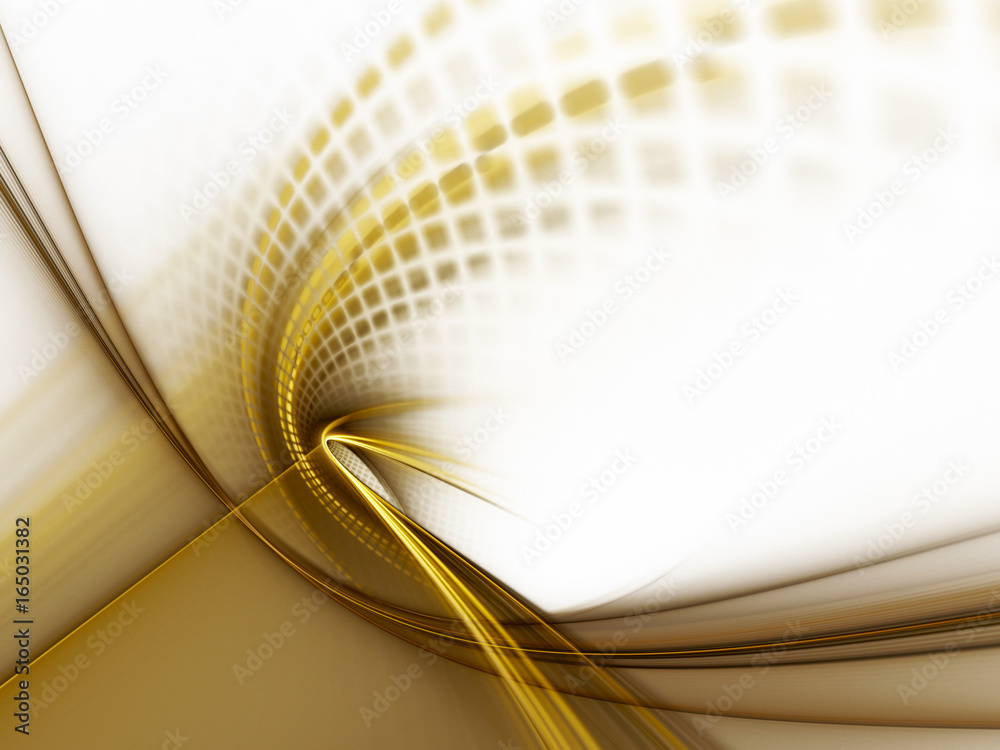 Poster abstract background element. fractal graphics series. curves, blurs and twisted grids composition. g