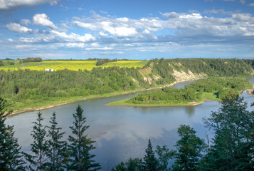 North Saskatchewan River bank