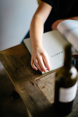 Reading a recipe book