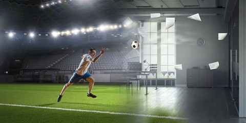 Between two realities. Mixed media