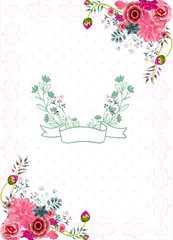 Flower greeting card