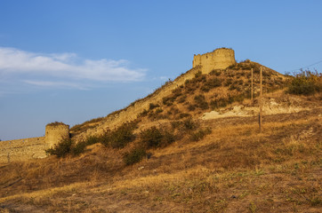 View to ruins of medieval Askeran Fortress. Nagorno-Karabakh Republic