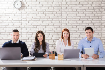 Portrait Of A Businesspeople At Workplace