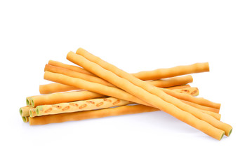 biscuit stick, sweet dessert isolated on white background