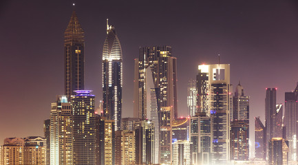Dubai Skyline At Night