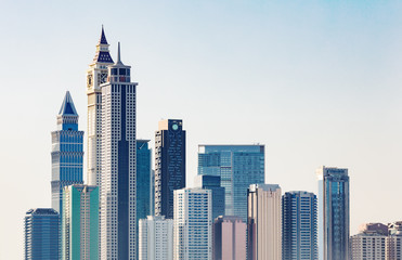 Fototapeta na wymiar Futuristic Dubai Skyline