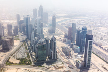Fototapeta na wymiar Skyscrapers In Dubai, UAE