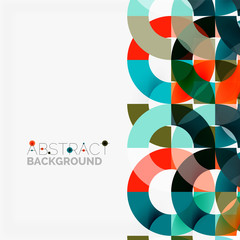 Obraz premium Colorful rings on grey background, modern geometric pattern design