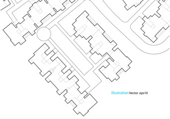 Architectural background, architectural plan, construction drawing landscape