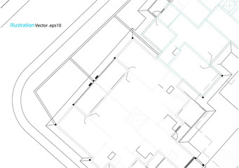 Architectural background, architectural plan, construction drawing landscape