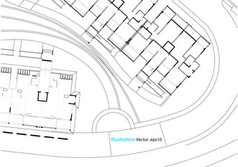 Architectural background, architectural plan, construction drawing landscape