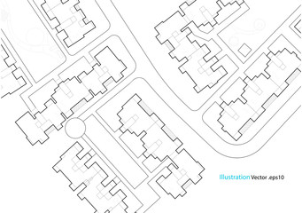 Architectural background, architectural plan, construction drawing landscape