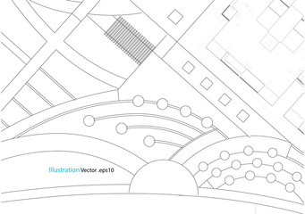 Architectural background, architectural plan, construction drawing landscape