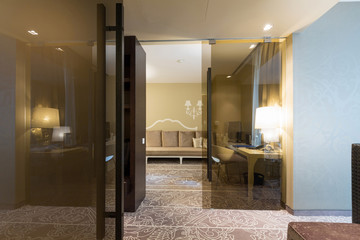 Luxury hotel room interior