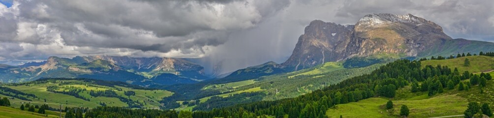 Fototapeta na wymiar Italy south tyrol dolomites mountains Langkofel Plattkofel panoramic