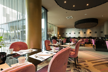 Modern luxury hotel lounge