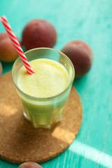 Glass of peach fresh