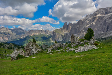 Naklejka premium Włochy Południowy tyrol dolomity grupy sella