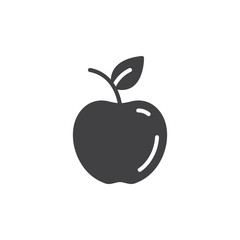 Apple icon vector, filled flat sign, solid pictogram isolated on white. Symbol, logo illustration. Pixel perfect vector graphics