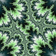 Abstract fractal green clover