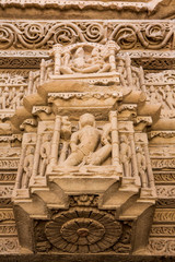 Fototapeta na wymiar Detail section of Sahastrabahu Temple or Sas-Bahu ka mandir