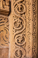 Detail section of  Sahastrabahu Temple or Sas-Bahu ka mandir