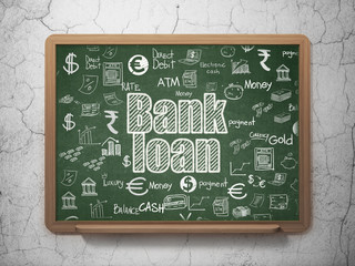 Money concept: Bank Loan on School board background