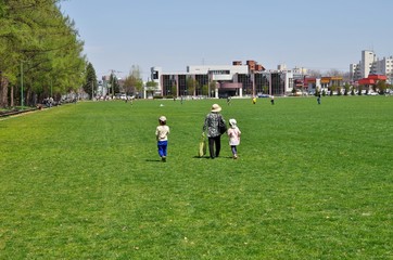 Fototapeta premium 都会の真ん中の巨大な公園