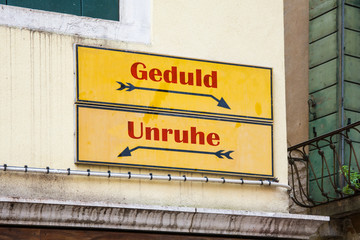 Obraz premium Schild 227 - Geduld