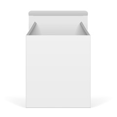 White Package Box Opened. For electronic device