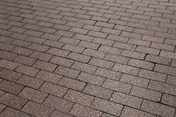 Granite masonry on the sidewalk