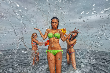 girls on the beach