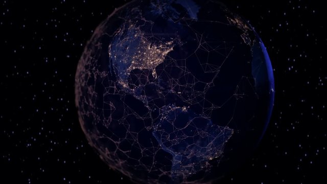The earth in the digital age. Concept of global connectivity. 4K UHD