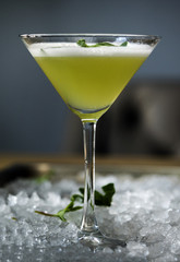 Glass of healthy lemonade