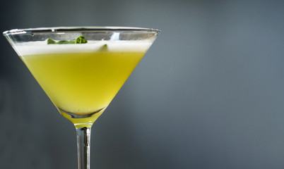 Glass of healthy lemonade