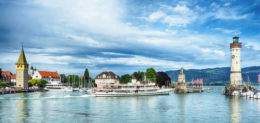 Hafen Lindau am Bodensee - obrazy, fototapety, plakaty