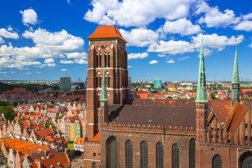 Obraz premium Saint Mary Cathedral in the old town of Gdansk, Poland
