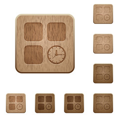 Component timer wooden buttons