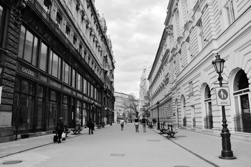 Ulica w Budapeszcie - obrazy, fototapety, plakaty